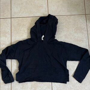 Lululemon dark navy side slit cropped hoodie